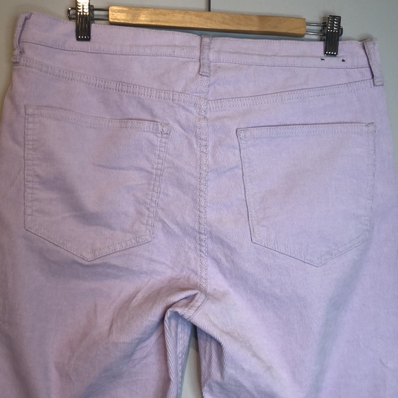 GAP High Rise Cigarette Lilac Corduroy Cropped Jeans, size 14 - Picture 8 of 15